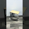 Стол прикроватный Loft с лакированной столешницей из массива сосны и черными металлическими ножками, 55x35x60 см 720-10015