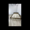 Кровать двуспальная Классика из массива сосны с реечным основанием, 200х150 см (габариты 210х160), цвет темный дуб 150kltemd