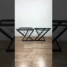 Ножки для стола в стиле Loft Z-образные, опоры для стола лофт 68,5х71 см, подстолья металлические регулируемые прочные, порошковая покраска, черного цвета, 2 шт. nogaX70black-2