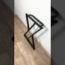 Ножка для стола в стиле Loft Z-образная, опора для стола лофт 68,5х71 см, подстолье металлическое регулируемое прочное, порошковая покраска, черного цвета nogaX70black