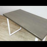 Стол кухонный венге Лофт(Loft) из массива сосны 40 мм 120х60х75 см на белых ножках 700-10023