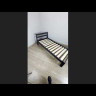 Кровать Мишка лакированная усиленная из массива сосны с основанием 200х80см (габариты 210х90), цвет антрацит 80mser