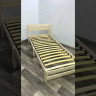 Кровать односпальная Мишка Компакт сосновая с ортопедическим основанием, без шлифовки и покраски, 80х190 см mortokompakt80net-190