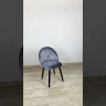 Стул со спинкой мягкий кухонный Мокка в детскую комнату гостинную деревянный бархатный велюр серый 2 шт StulTesSerblack-2