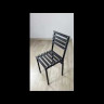 Стул металлический универсальный, черный каркас с черной березовой спинкой и сиденьем 500-10002