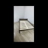 Кровать Классика лакированная из массива сосны с основанием полутороспальная 190х120см, цвет Венге (габариты 200х130) 120klven-190