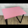 Стол Loft из массива сосны 40 мм 120x60х75 см цвет розовый офисный парта деревяная столешница прямоугольный стальные ножки письменный компьютерный 700-10009